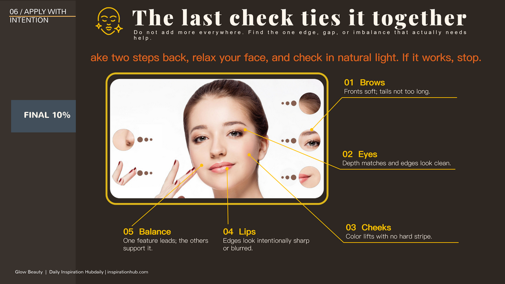 Lip color applied from the center