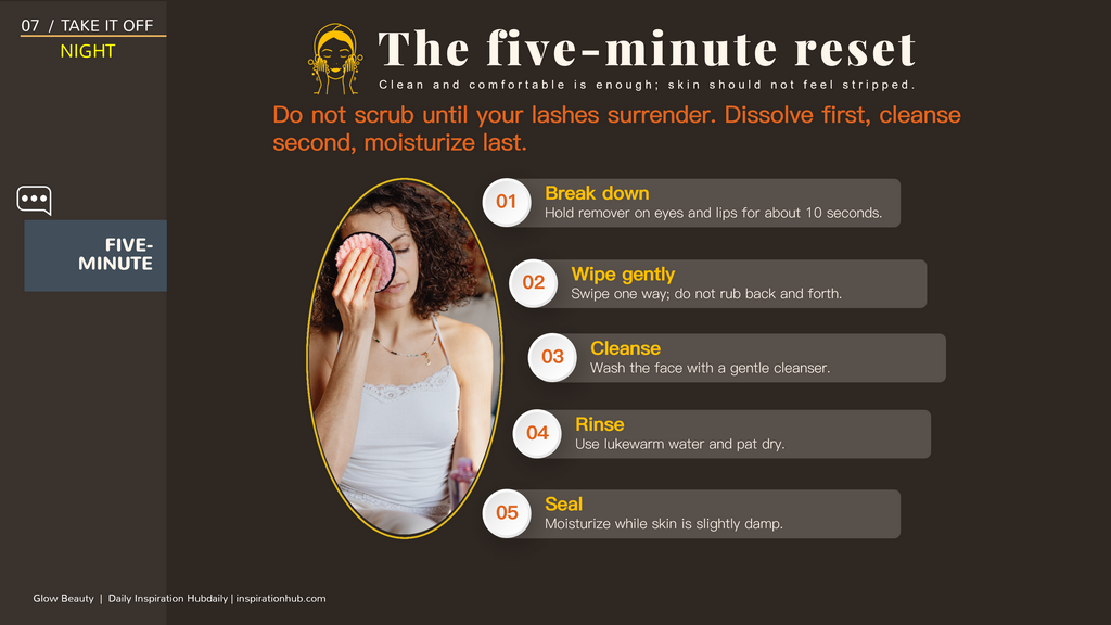 Waterproof mascara removal steps