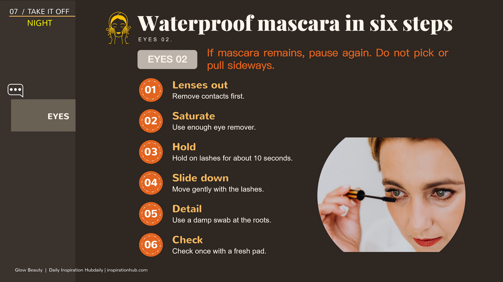 Double cleanse steps at the sink