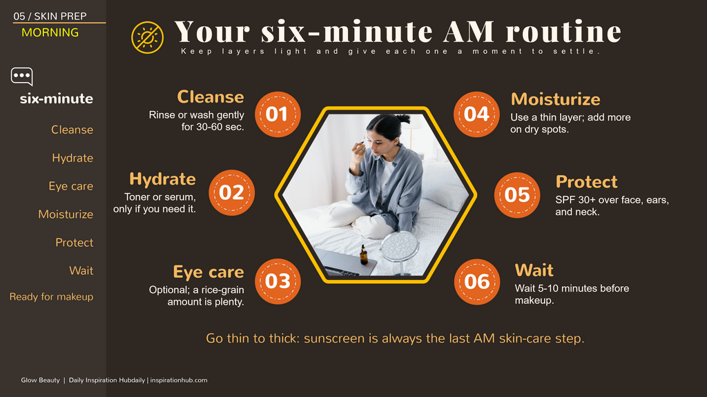 Your six-minute AM routine step-by-step
